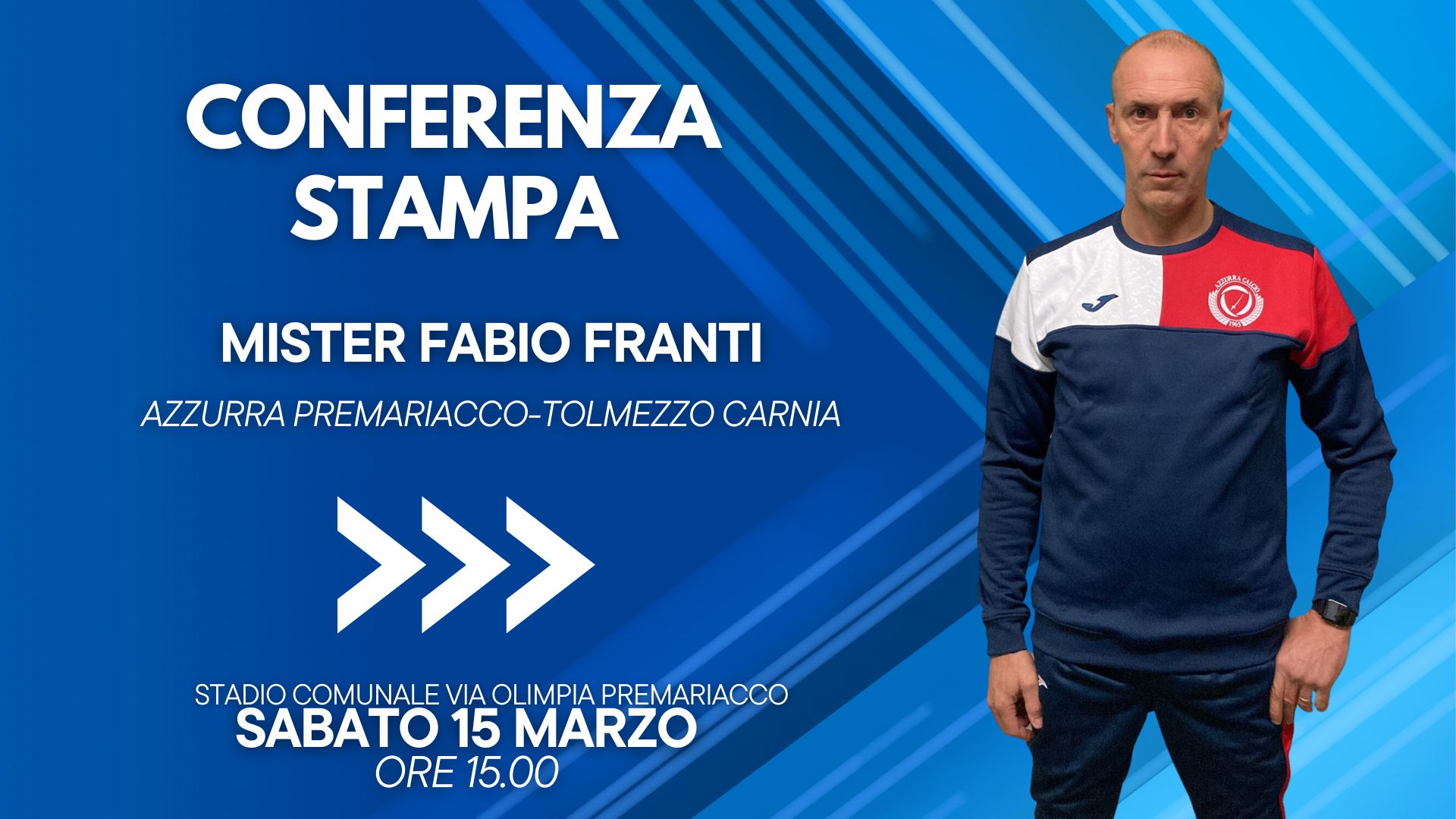 Mister Franti presenta in conferenza stampa Azzurra Premariacco-Tolmezzo Carnia